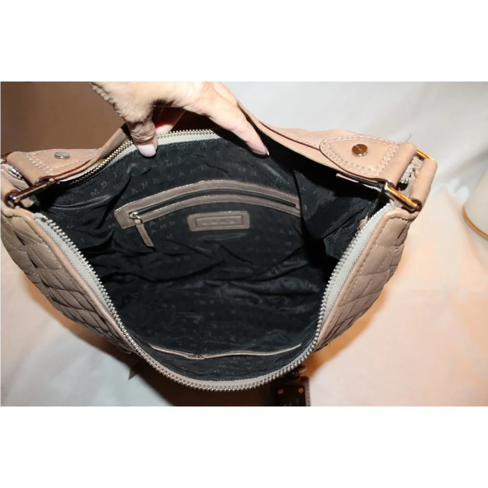 L.A.M.B. Gwen Stefani Quilted Leather Hobo Bag - Picture 9 of 12
